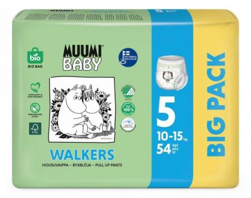 MUUMI BABY Walkers Big Pack vel. 5, 54 ks, 10-15 kg bílá 5