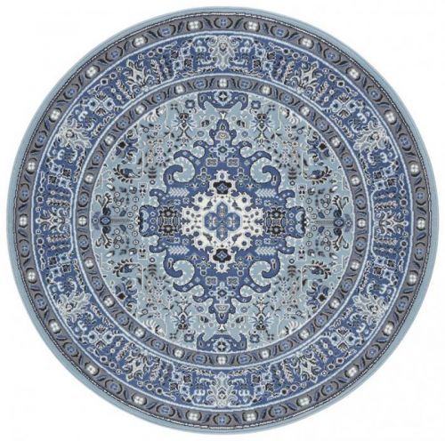 Nouristan - Hanse Home koberce Kruhový koberec Mirkan 104438 Skyblue - 160x160 (průměr) kruh cm Modrá