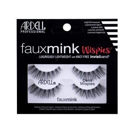 Ardell Faux Mink Demi Wispies přírodní řasy s průhledným páskem 2 ks odstín Black pro ženy