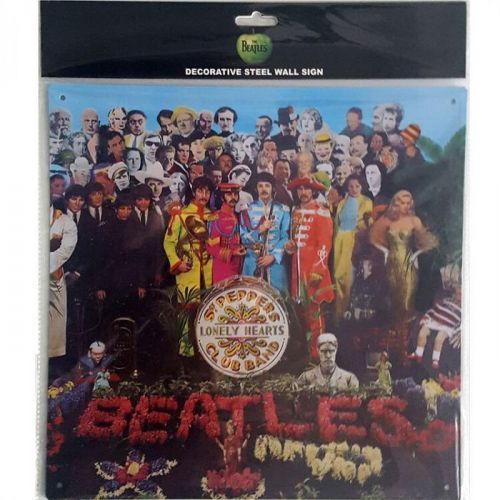 ROCKOFF Plechová cedule The Beatles - Sgt Pepper, (30 x 30 cm)