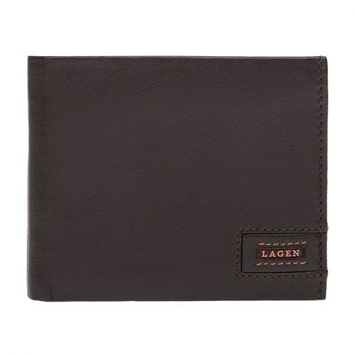 Pánská kožená peněženka Lagen Amadus - hnědo-oranžová