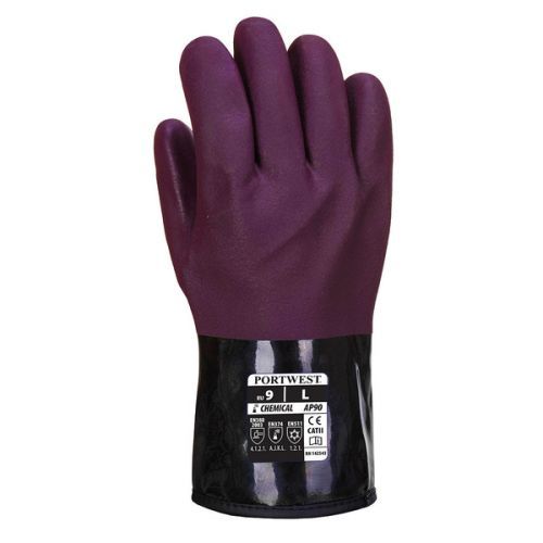 Chemické rukavice zateplené AP90 L fialová