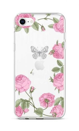 Kryt TopQ iPhone SE 2020 silikon Pivoňky 49589