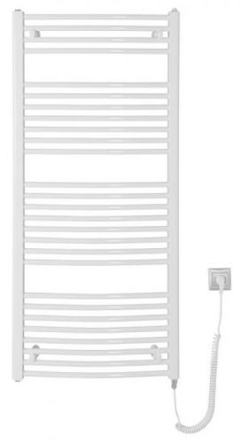 AQUALINE ORBIT-E elektrické otopné těleso oblé 600x1320 mm, 600W, bílá ILEO36T