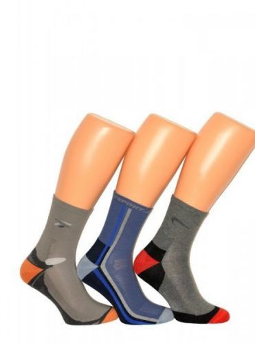 Terjax Półfrotte art.7094 sportovní ponožky 36-38 mix tmavých barev-mix vzorů