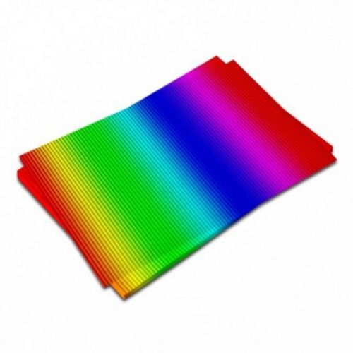 Duhová planeta Vlnitá lepenka-duha A4