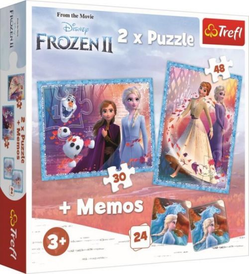 MATYSKA Puzzle Ledové království 2 2v1 + pexeso