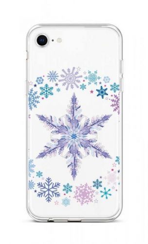 Kryt TopQ iPhone SE 2020 silikon Snowflake 49571