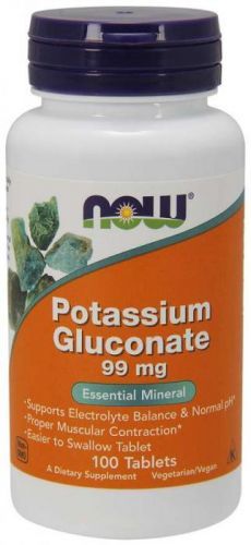 NOW® Foods NOW Potassium Gluconate, 99 mg, 100 tablet