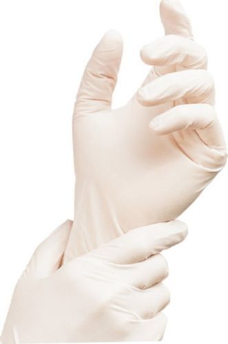 Jednorázové latexové rukavice pudrované M bílá