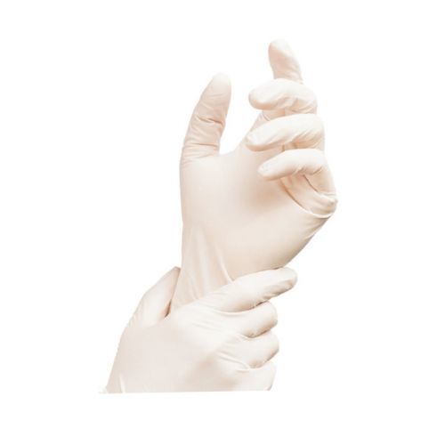 Jednorázové latexové rukavice nepudrované M bílá