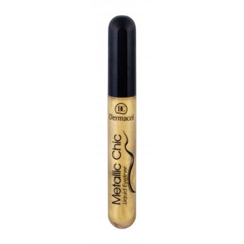 Dermacol Metallic Chic 6 ml metalické tekuté oční linky pro ženy 1 Gold