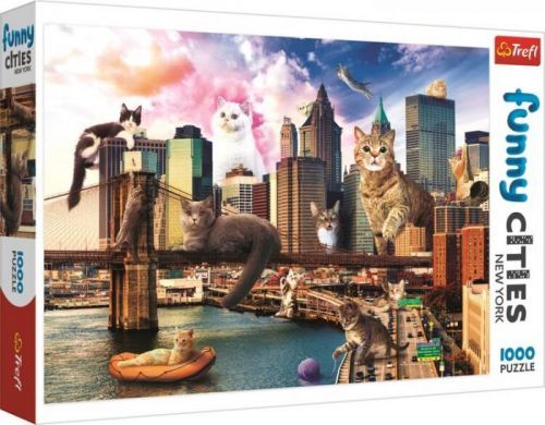 MATYSKA Puzzle Legrační města: Kočky v New Yorku