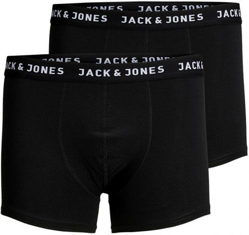Jack&Jones 2 PACK - pánské boxerky JACJON 12138235 Black L