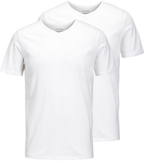 Jack&Jones 2 PACK - pánské triko JACBASIC 12133914 White XXL