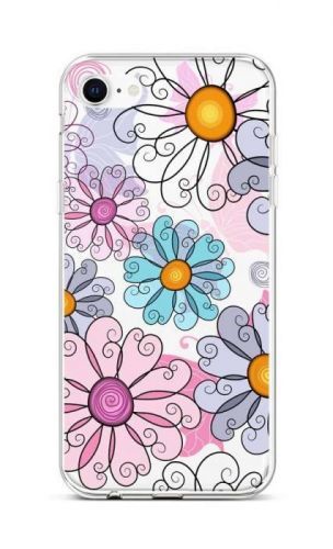 Kryt TopQ iPhone SE 2020 silikon Colorful Daisy 49569