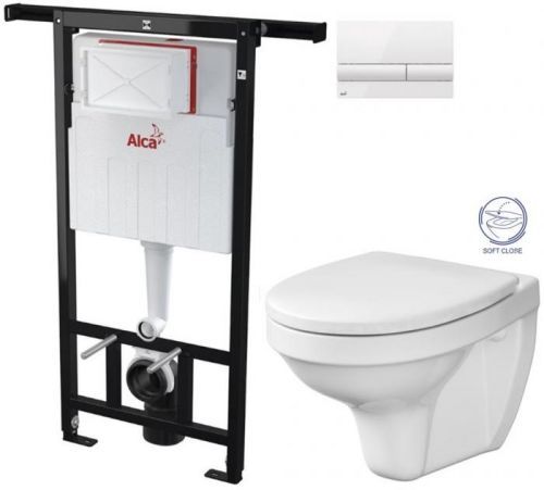 AKCE/SET SET Jádromodul předstěnový instalační systém + tlačítko M1710 + WC CERSANIT DELFI + SOFT SEDÁTKO AM102/1120 M1710 DE2