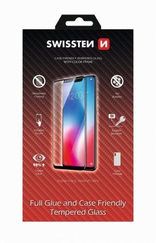 Tvrzené sklo Swissten Full Glue, Color Frame, Case Friendly pro Samsung Galaxy A71, černá