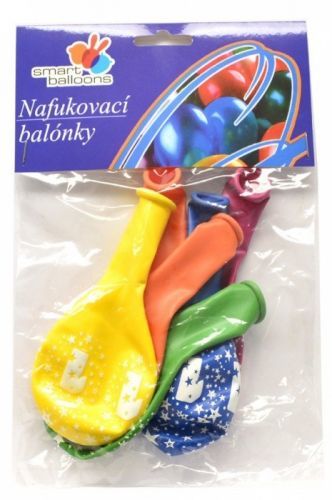 Smart Ballons Balónek nafukovací 6 ks - potisk 