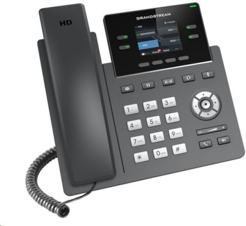 Grandstream GRP2612W [VoIP telefon - 2x SIP účet, HD audio, 16 prog.tl.+4 předvoleb, 2xLAN 100Mbps (GRP2612W)