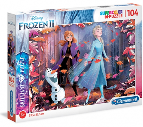 Clementoni 20161 - Puzzle Briliant 104 Frozen 2