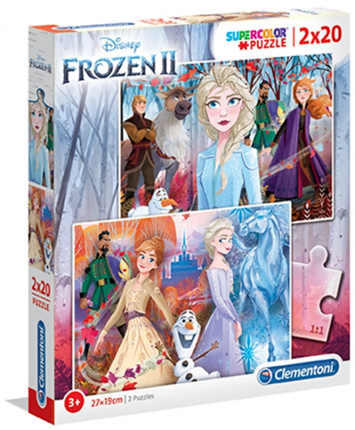 Clementoni 24759 - Puzzle Supercolor 2x20 Frozen 2