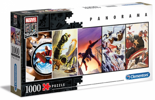 Clementoni 39546 - Puzzle Panorama 1000 Marvel 80 let