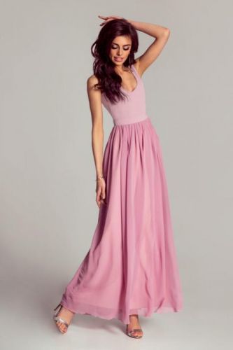 Dámské šaty Andrea 219 - IVON - 36 - pudrovo-růžová