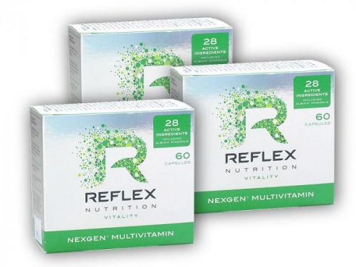 Reflex Nutrition 2x Nexgen 60 kapslí + 1x ZDARMA