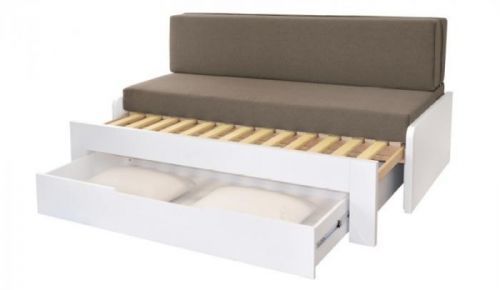 Ahorn DUOVITA 90 x 200 BK latě - rozkládací postel a sedačka 90 x 200 cm s područkami - dub světlý / hnědý / akát