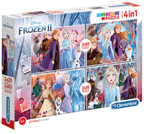 Clementoni 21307 - Puzzle 2x20+2x60 Frozen 2