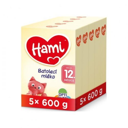 5 x HAMI 12+ (600 g) - kojenecké mléko