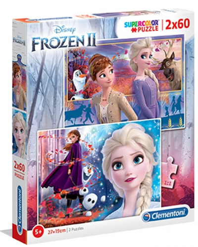 Clementoni 21609 - Puzzle Supercolor 2x60 Frozen2