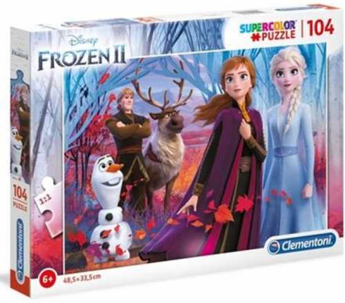 Clementoni 27274 - Puzzle Supercolor 104 Frozen 2