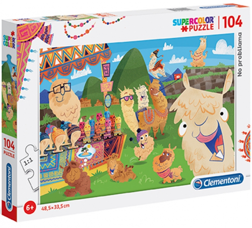 Clementoni 27279 - Puzzle Supercolor 104 No probLLama