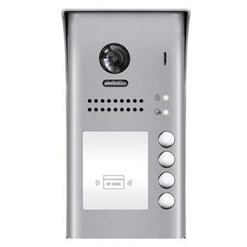 XtendLan Dveřní stanice pro D2, 4x zvonek, RFID čtečka, CCD 170st, 2-drát, IP 54, povrch. montáž, 1 zámek