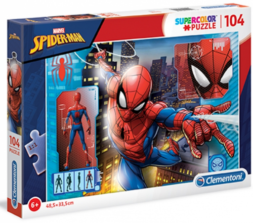 Clementoni 27118 - Puzzle Supercolor 104 Spiderman