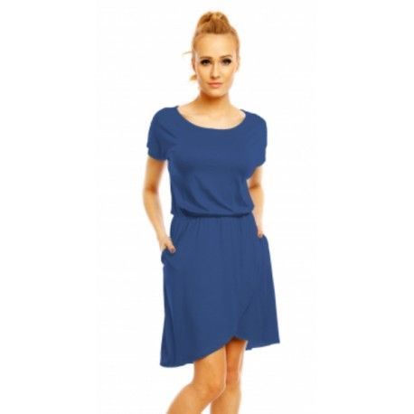 Šaty Grace v modré džínové, Velikost S/M, Barva Modrá Lental