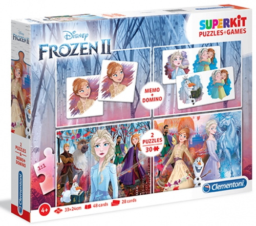 Clementoni 20241 - Puzzle Superkit 4v1 Frozen 2