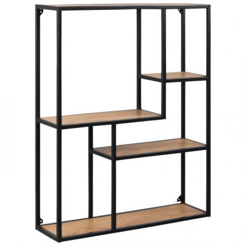 Nástěnný Regál Černá Barvy Dubu Carryhome