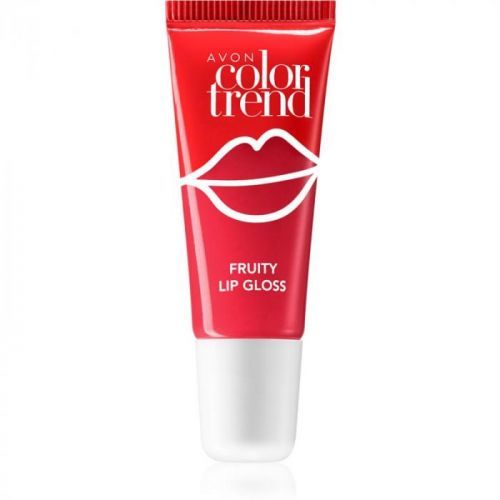Avon Color Trend Fruity Lips lesk na rty s příchutí odstín Strawberry 10 ml