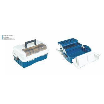 Mistrall rozkládací kufřík na bižuterii, modrý, 390 x 250 x 160 mm-MAM6101067
