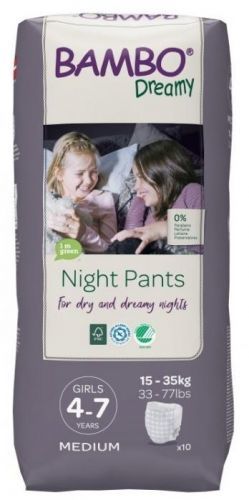 Bambo Nature Night Pants Girl 4-7 years, 10 ks, pro 15-35 kg