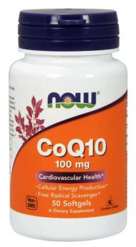 NOW® Foods NOW CoQ10, 100 mg, 50 softgelových kapslí