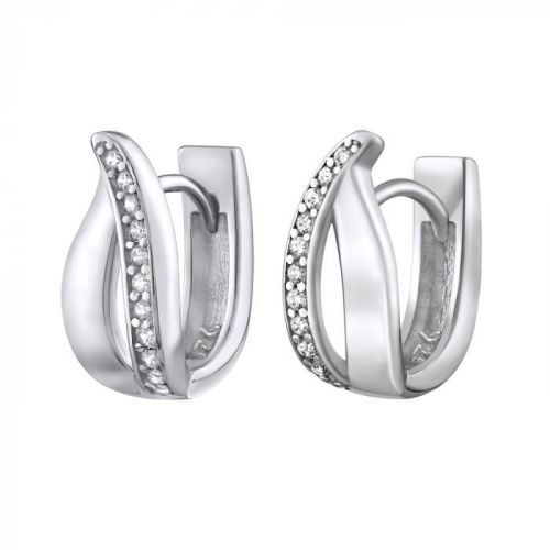 Luxusní stříbrné náušnice se zirkony - QRE666K