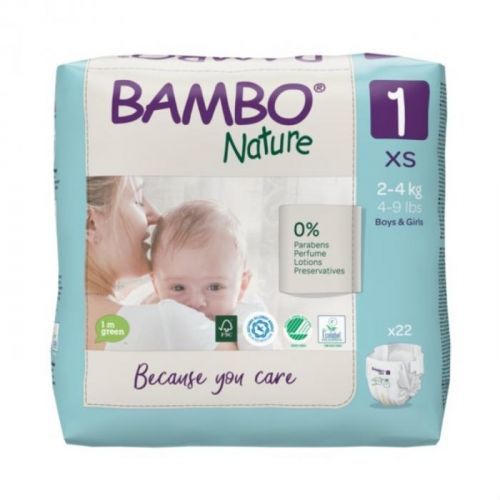 Bambo Nature 1, 22 ks, pro 2-4 kg