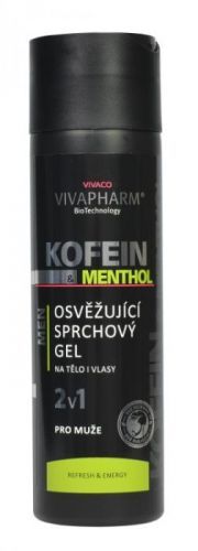 Vivaco Kofeinový sprchový gel 2v1 s mentholem pro muže VIVAPHARM 200 ml