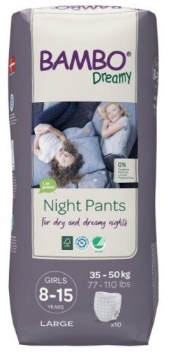 Bambo Nature Night Pants Boy 8-15 years, 10 ks, pro 35-50 kg