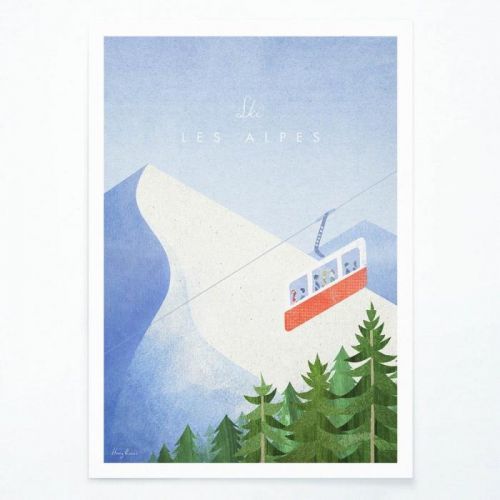 Plakát Travelposter Les Alpes, A2
