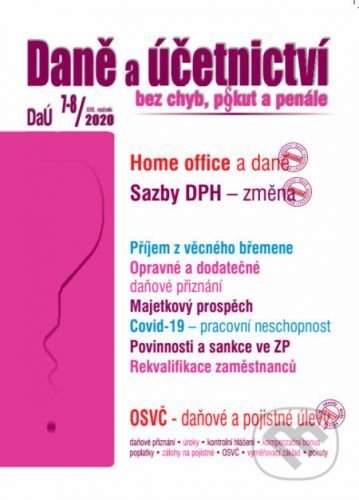 Dane a účtovníctvo 7-8/2020 - Václav Benda